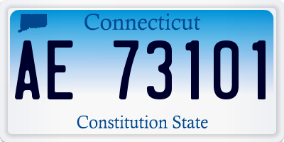 CT license plate AE73101