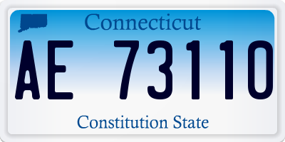 CT license plate AE73110