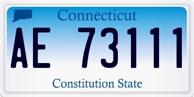 CT license plate AE73111