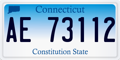 CT license plate AE73112