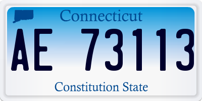 CT license plate AE73113