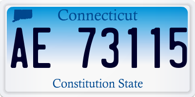 CT license plate AE73115