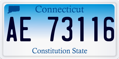 CT license plate AE73116