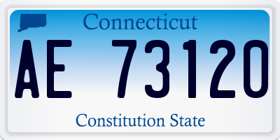 CT license plate AE73120