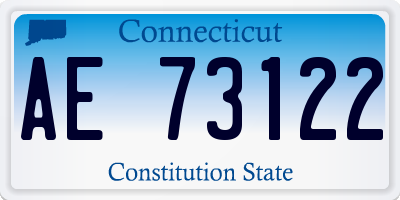 CT license plate AE73122