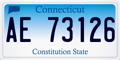 CT license plate AE73126