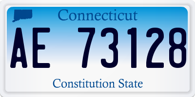 CT license plate AE73128