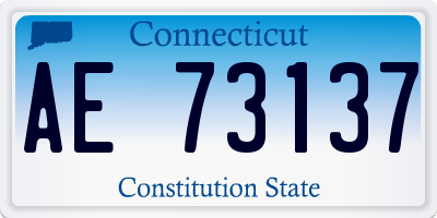 CT license plate AE73137