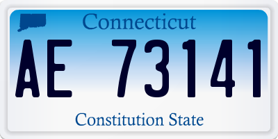 CT license plate AE73141
