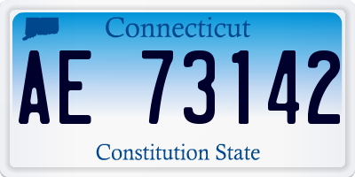 CT license plate AE73142