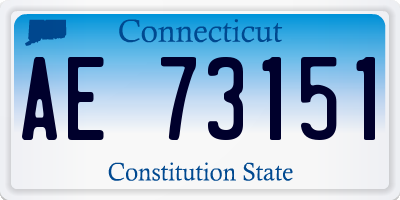 CT license plate AE73151