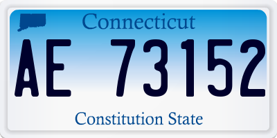 CT license plate AE73152