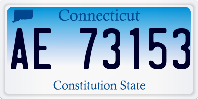 CT license plate AE73153