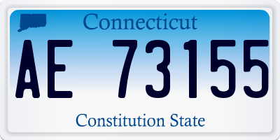 CT license plate AE73155