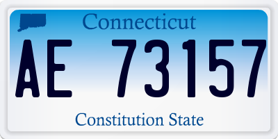 CT license plate AE73157