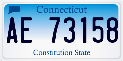 CT license plate AE73158
