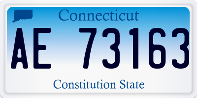 CT license plate AE73163