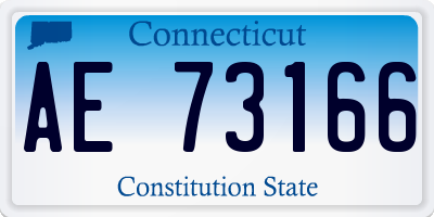 CT license plate AE73166