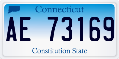 CT license plate AE73169