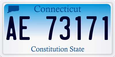 CT license plate AE73171