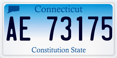 CT license plate AE73175