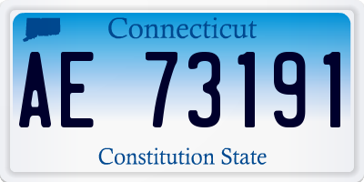 CT license plate AE73191
