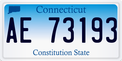 CT license plate AE73193