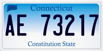 CT license plate AE73217
