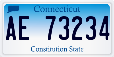 CT license plate AE73234