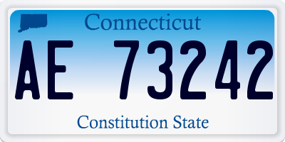 CT license plate AE73242