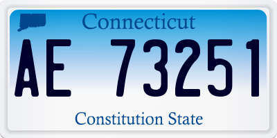 CT license plate AE73251