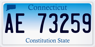 CT license plate AE73259