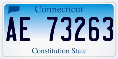 CT license plate AE73263