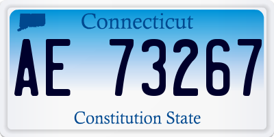 CT license plate AE73267