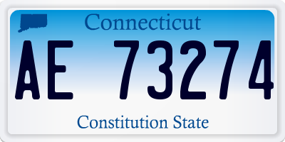 CT license plate AE73274