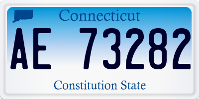 CT license plate AE73282