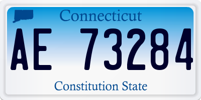 CT license plate AE73284