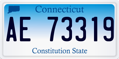 CT license plate AE73319