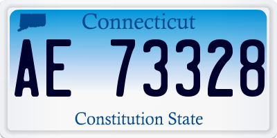 CT license plate AE73328