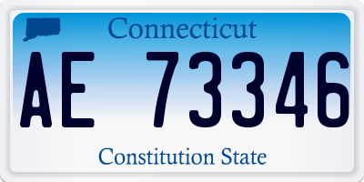 CT license plate AE73346