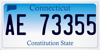 CT license plate AE73355