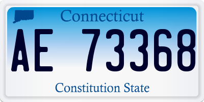CT license plate AE73368