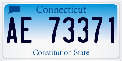 CT license plate AE73371