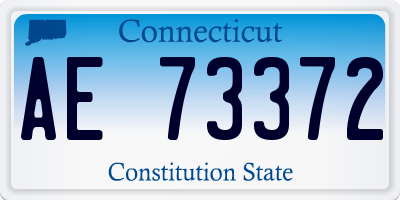 CT license plate AE73372