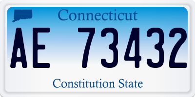 CT license plate AE73432