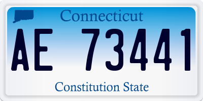 CT license plate AE73441
