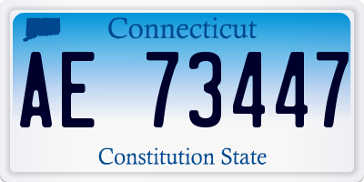CT license plate AE73447