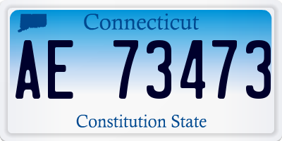 CT license plate AE73473