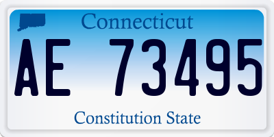 CT license plate AE73495