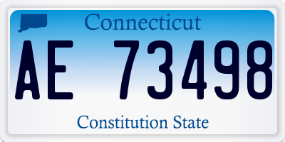 CT license plate AE73498